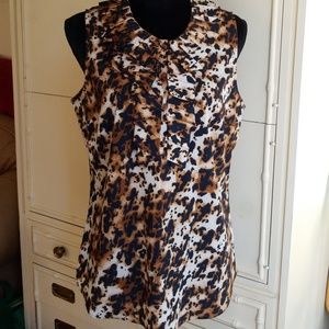 Blouse/Sleeveless - Animal Print Sz L